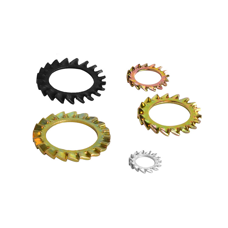 厂家直销 DIN6798A 高碳钢外锯齿锁紧垫圈 齿形垫片 防滑内外齿