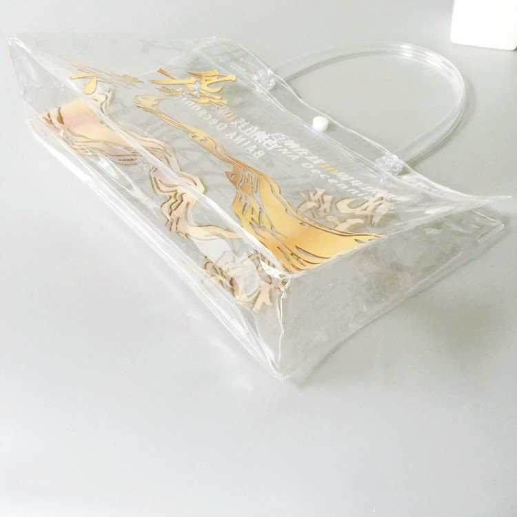 彩印PVC广告手提袋 透明PVC三件套 塑料PVC冰酒果冻手