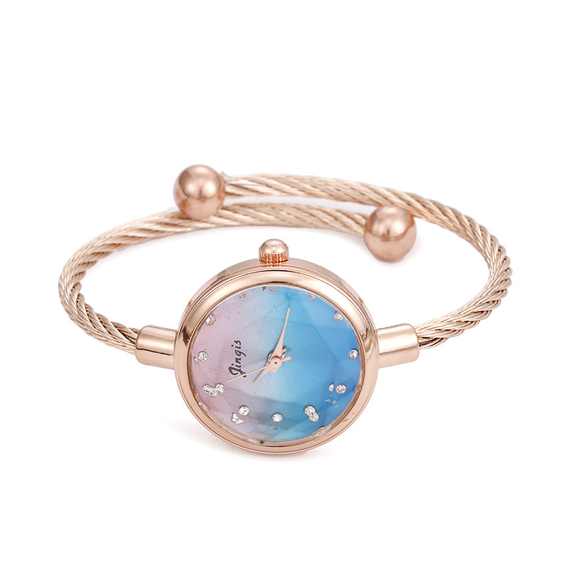 Gradient Color Pattern Sweet Gradient Color Bracelet Type Quartz Women's Watches