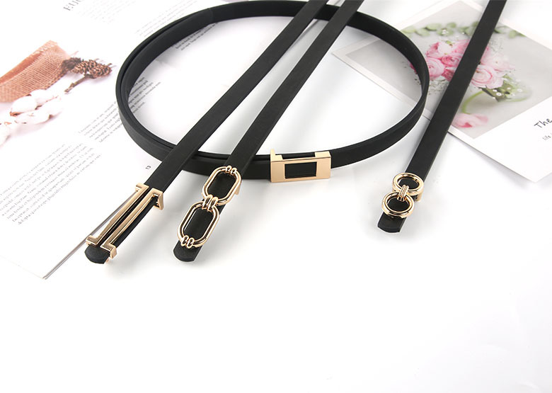 Simple Style Round Square Pu Leather Women's Leather Belts 1 Piece display picture 2