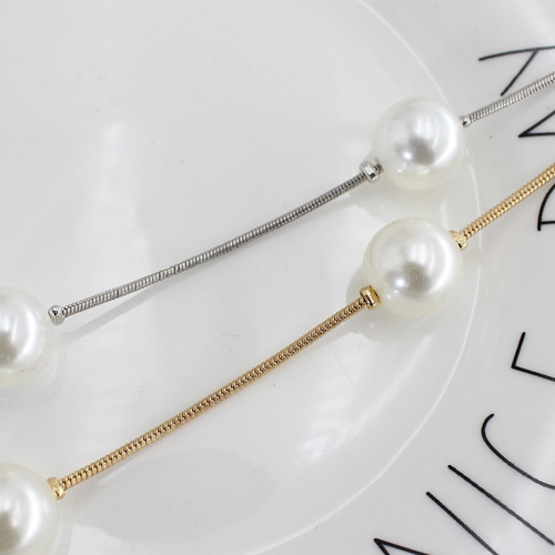 Korean fashion simple dress pearl waist chain hook women decorative thin sexy pendant skirt belt drop shipping