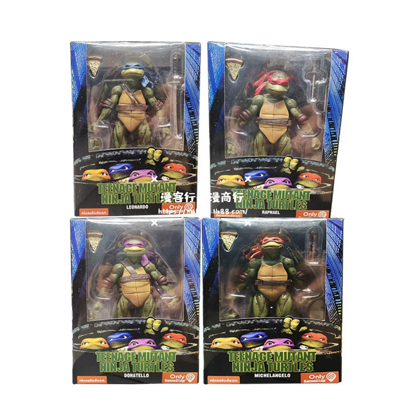 NECA Ниндзя черепашки 1990 года выпуска, лимитированная версия, кукла 7 дюймов, подвижная модель
