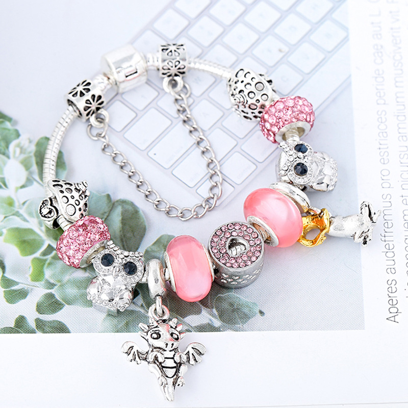 Cute cartoon beaded bracelet, accessory, DIY