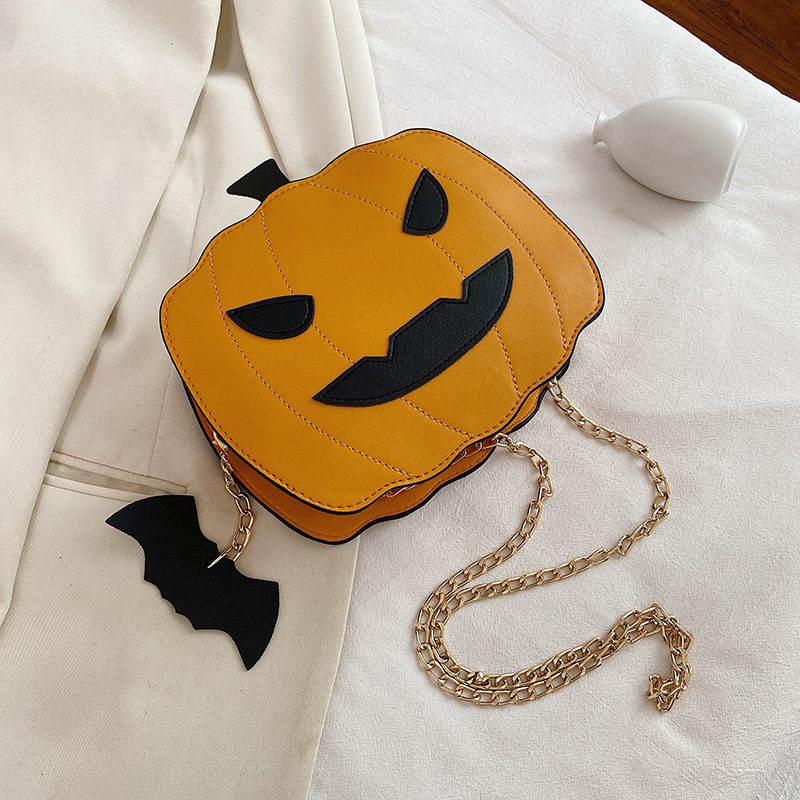 Korean pumpkin bat pu messenger bagpicture10