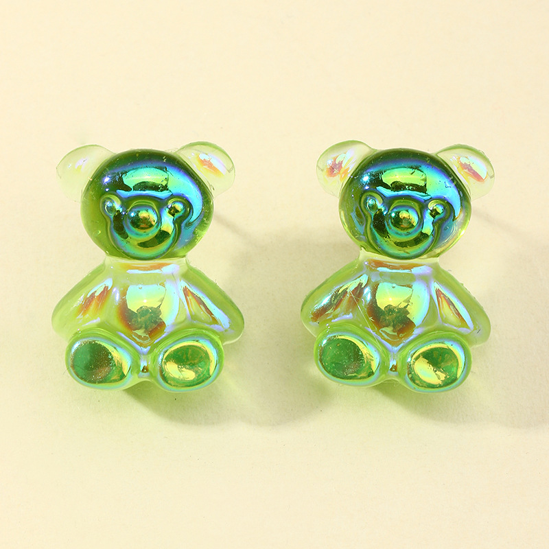 Cute Colorful Bear Earrings display picture 16