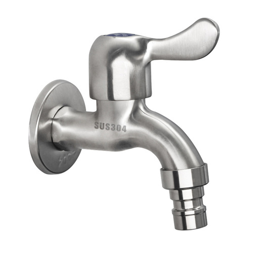 Manufacturer wholesale brushed spout washing machine faucet dual-purpose 304 stainless steel mouth extended 4 points washing machine faucet