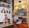 Modern and minimalistic clothing, Scandinavian creative bar ceiling lamp, retro lights for living room, English letters