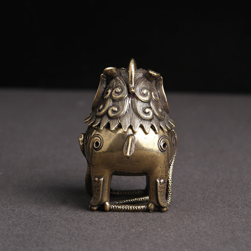 Pure brass retro old-fashioned snake and animal incense burner for home Chinese style antique ornaments to attract wealth and crafts