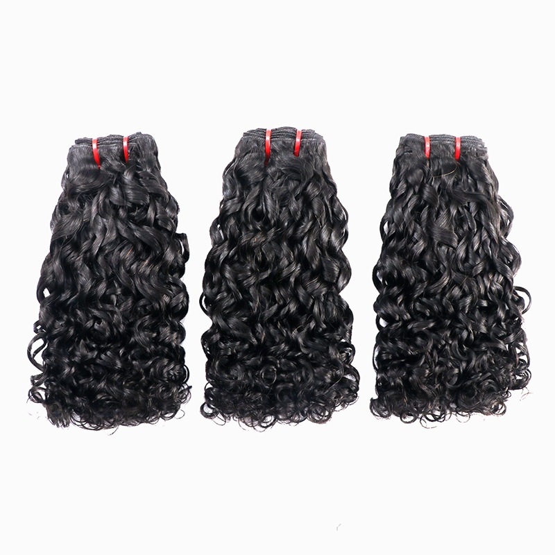 Natural color double drawn real hair cur...