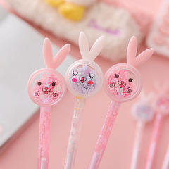 Trendy, Girly, Adorable Rabbit Sequin Quicksand Unisex Ballpoint Pen – Creative Back-to-School Stationery for Students