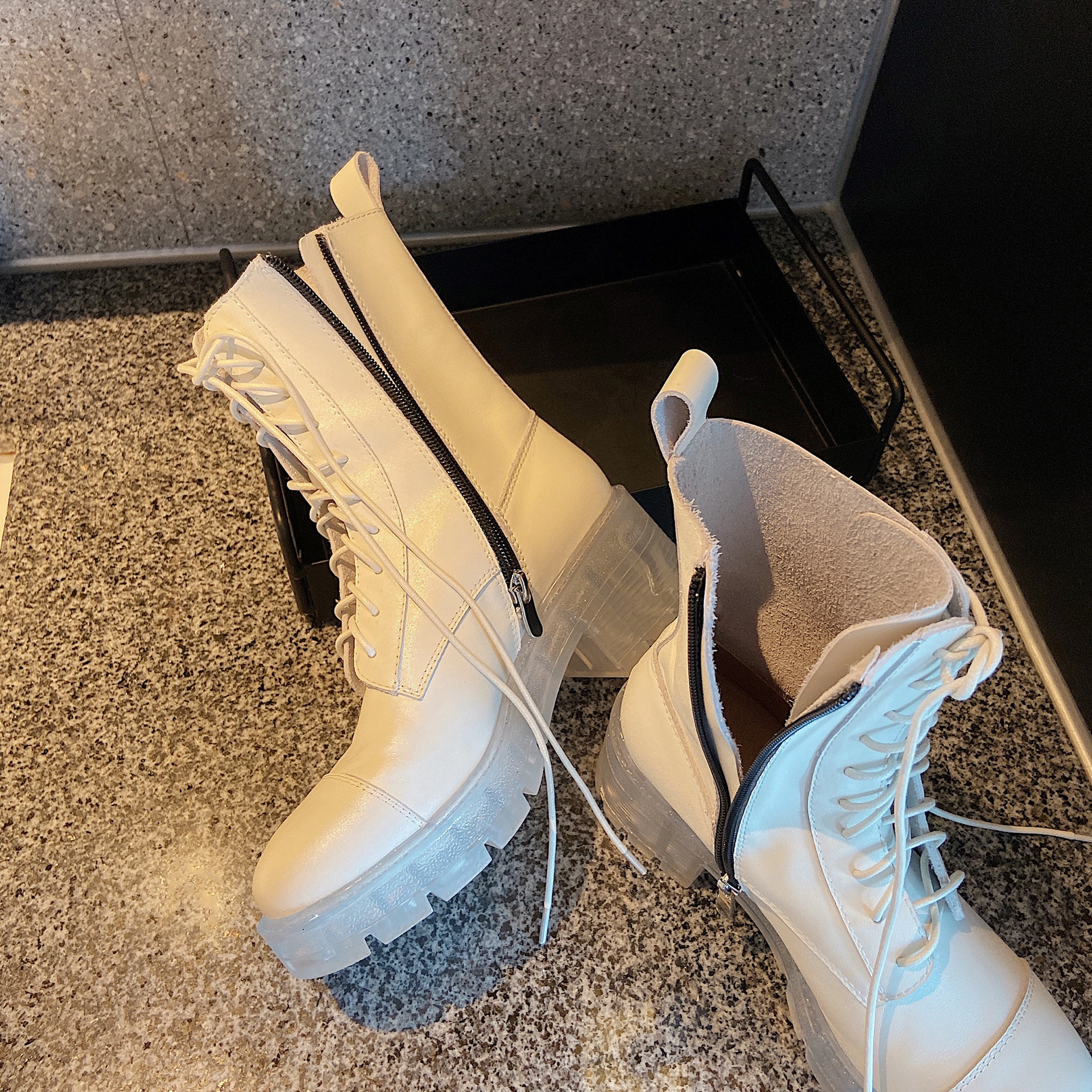 Chiko Hermagoras Round Toe Block Heels Boots