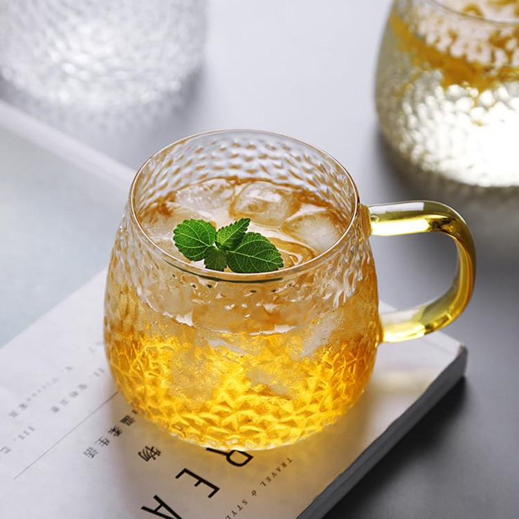 Japanese-style hammer cup with handle glass handle transparent ins…