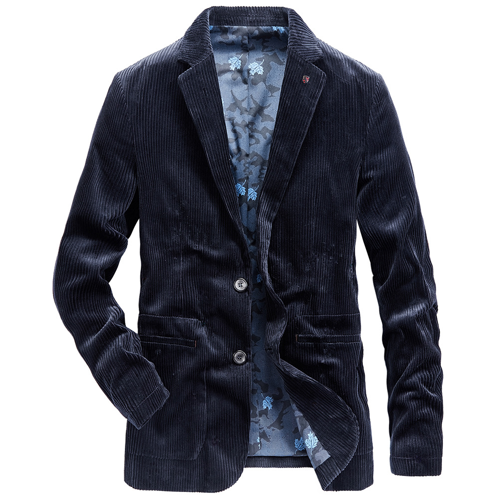 Spring And Autumn Men's Jackets,Men's Clothing,Middle-aged Loose Business Suits,Casual Corduroy Suits,y Men