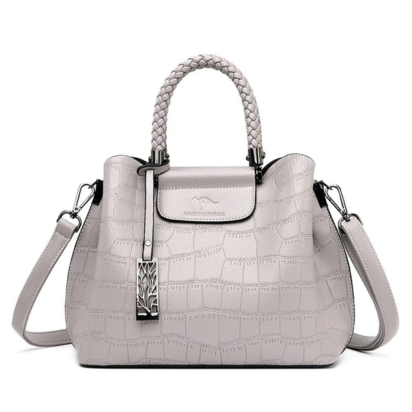 Gray handbag comb