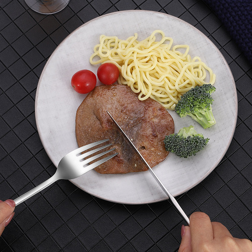 Cross-border 304 stainless steel knife and fork 1010 series tableware set hotel restaurant Western steak knife fork spoon wholesale