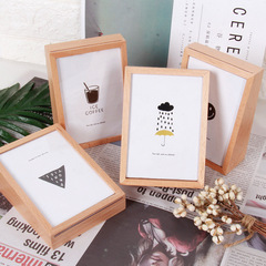 Factory Direct Sale Real Wood Music Frame Display Creative Shelf Decor Minimalist Picture Frame Scandinavian Style Picture Frame Wholesale