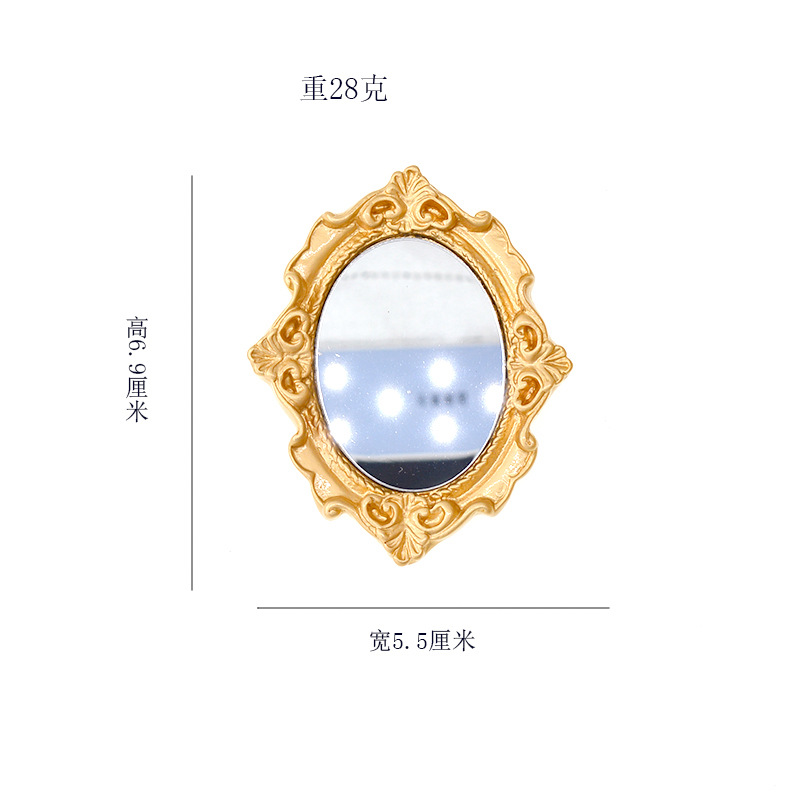 Simple Broche Sauvage Rétro Photo Cadre Baroque Bijou Cadre Photo Miroir Broche Nihaojewelry Gros display picture 9