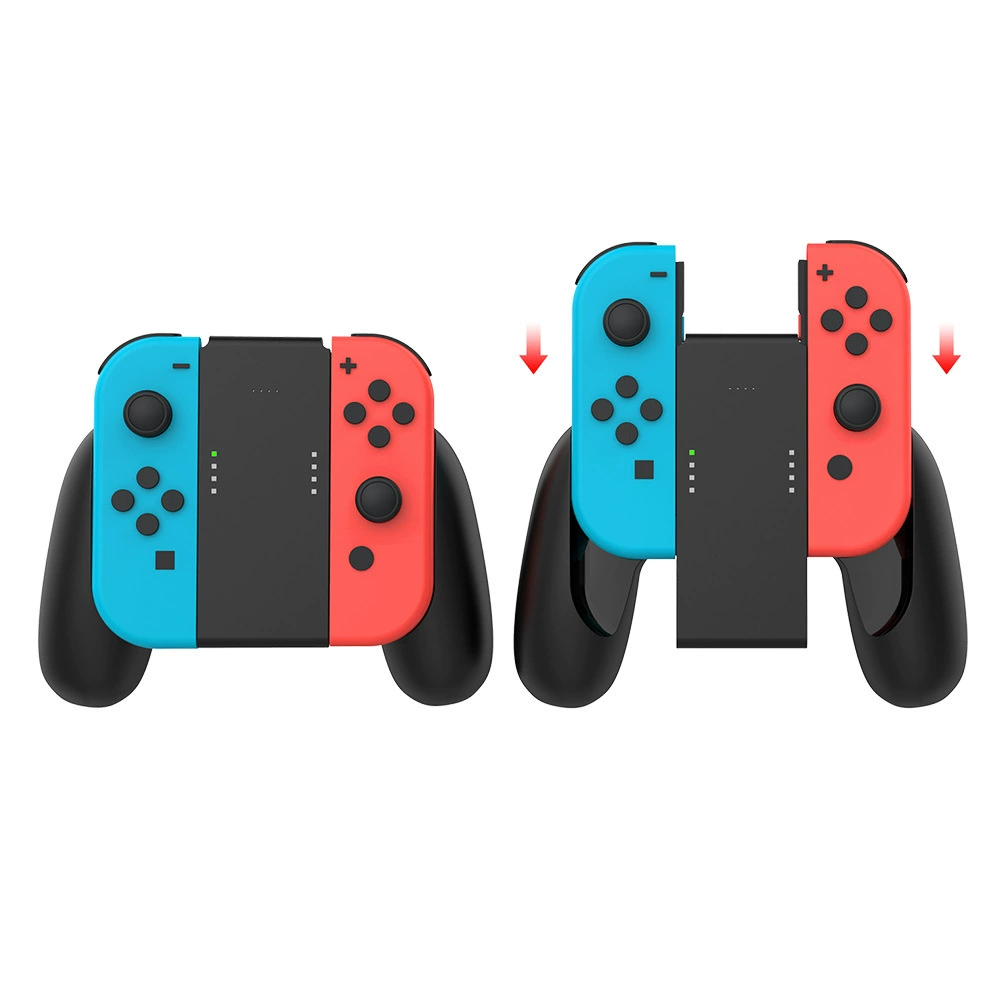 Ручка для Switch с зарядкой, держателей Joy-Con, маленькая рукоятка с задним зажимом, аккумулятор для Switch, 2000 мАч