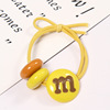 Creative m bean candy color tie the ponytail rubber band hair rope and hair ring head rope skia hair jewelry