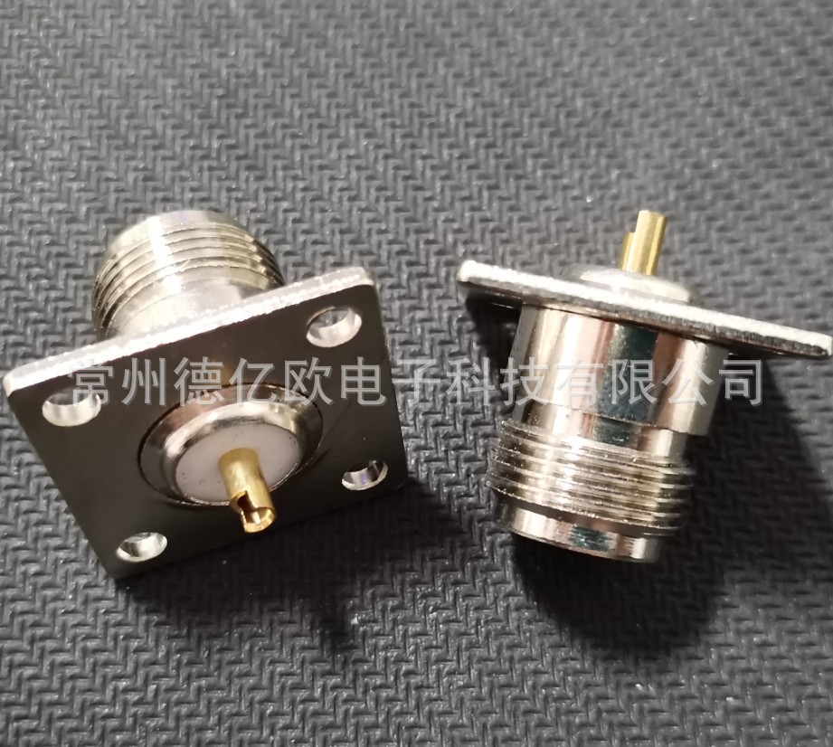 大盘N母头锌合金+塑料金针转接头UHF电视信号线机顶盒转换头