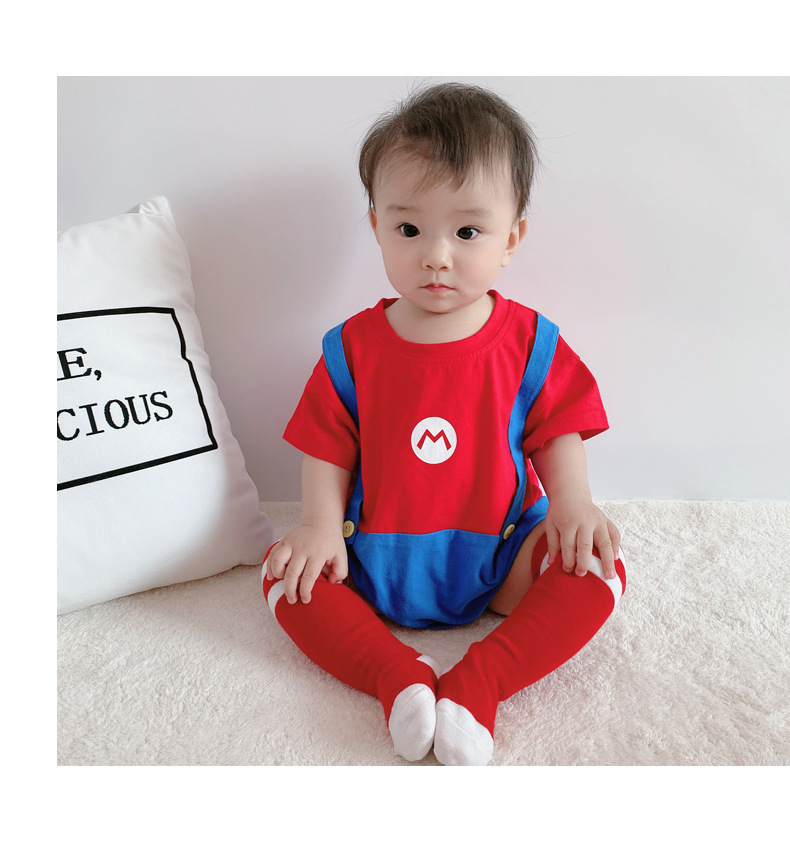 New Baby Clothes 3-6 Months Baby Cartoon Short Sleeve Thin Jumpsuit Wholesale display picture 5