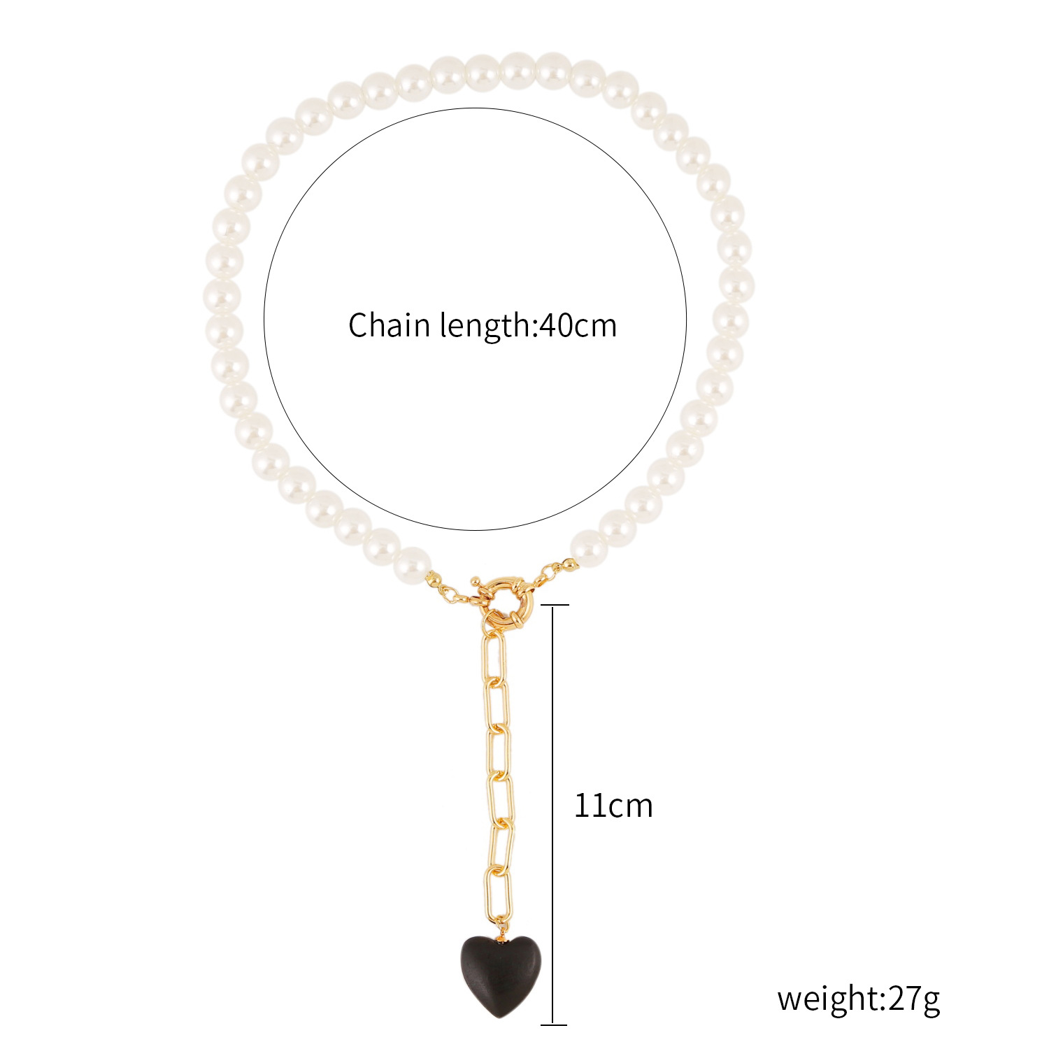New Fashion Pearl Chain Pendant Bracelet Necklace Set Wholesale display picture 1