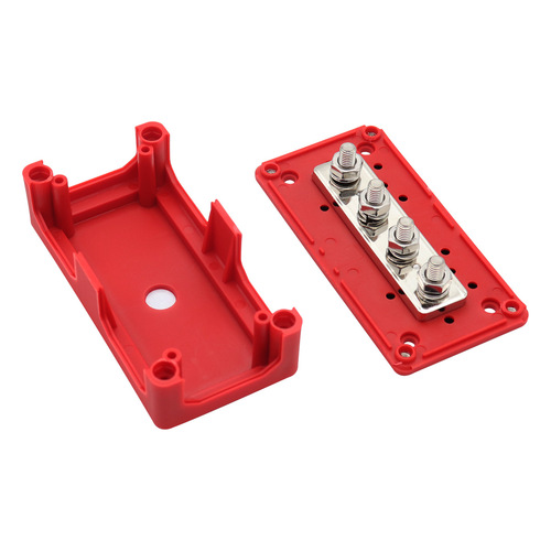 New red shell busbar box M8 specifications 300A high current 48V RV busbar BUSBAR