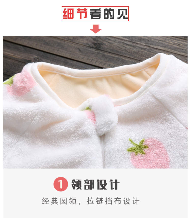 儿童连体睡衣秋冬爬服双层加厚法兰绒睡衣家居服宝宝婴儿睡袋童装详情14