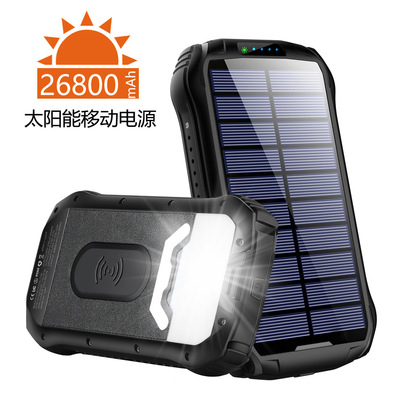 热销私模太阳能移动电源 type-c26800mAh户外应急充电宝厂家直销|ms