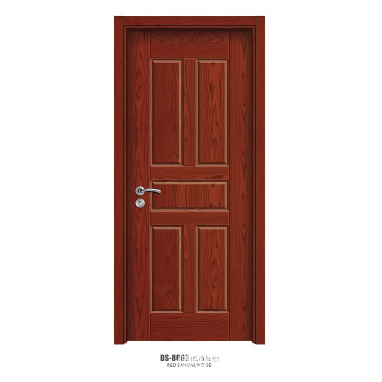 Guangdong puerta de madera fábrica al por mayor de madera maciza compuesto puerta del dormitorio puerta de la habitación minimalista moderna