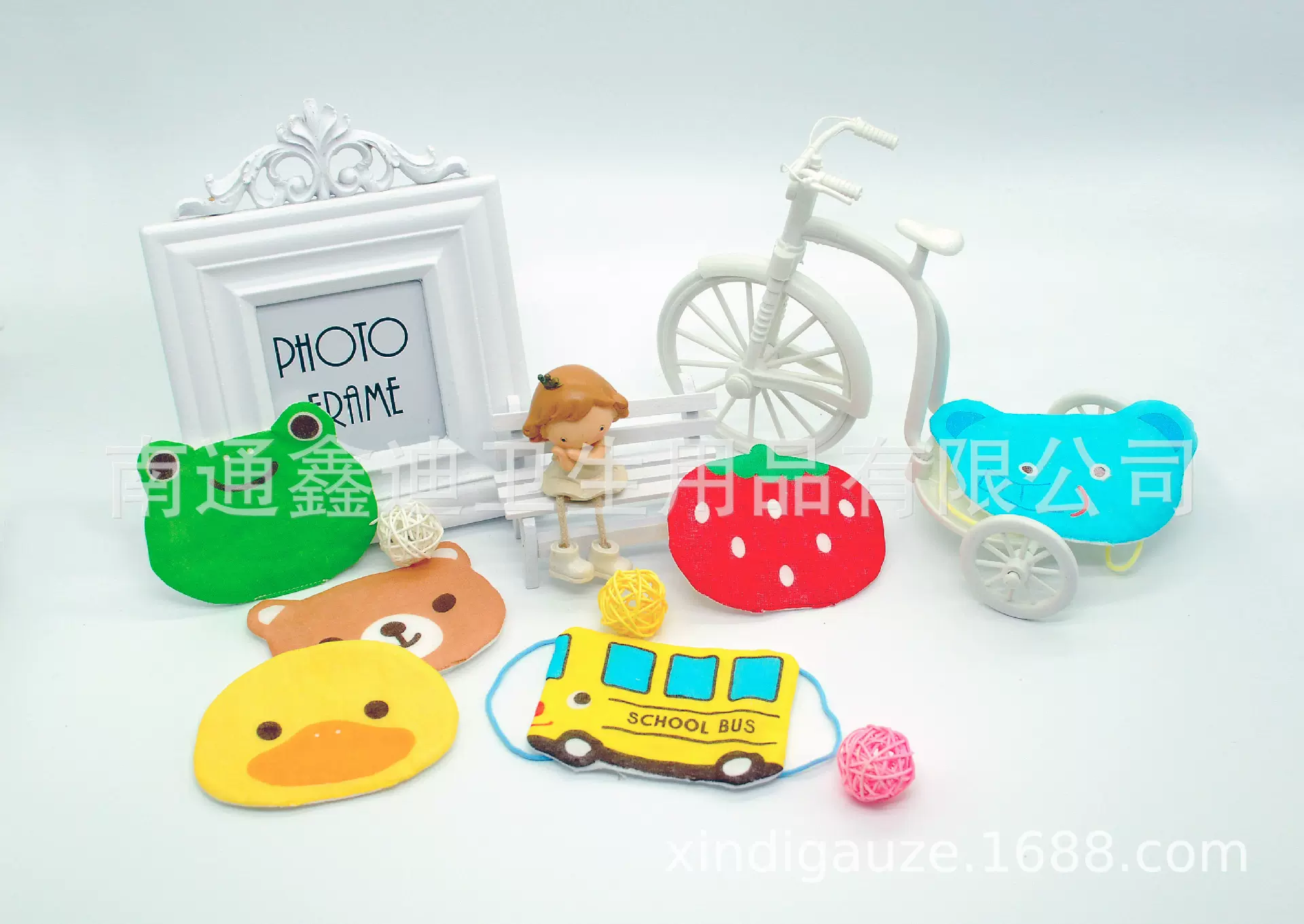 供应优质全棉脱脂纱布时尚可爱蝴蝶结口罩