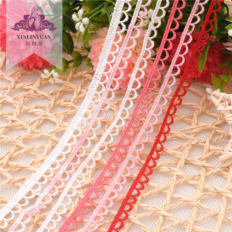 H1874系列镂空水溶花边 家纺服饰装饰DIY手工辅料0.7cm单边小花边