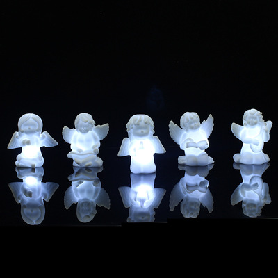 批发地摊夜市套圈创意玩具天使搪胶发光可爱led小夜灯床头灯定制|ms