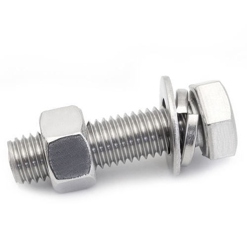 M4M5M6M8 201 stainless steel screw and nut set complete hexagonal rod bolt flat washer combination