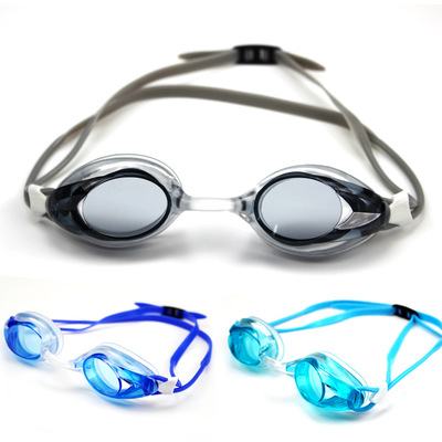 现货批发儿童游泳镜双镜带高清平光浮潜游泳眼镜男女童硅胶泳镜