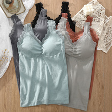 无缝长款美背裹胸抹胸 性感蕾丝打底吊带内衣 无钢圈大U美背背心