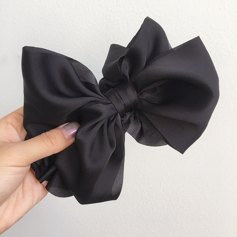 Chic Style Korean Style Multi-layer Satin Bow Steel Clip Spring Clip Hair Clips Hair Accessories Headwear For Women display picture 5