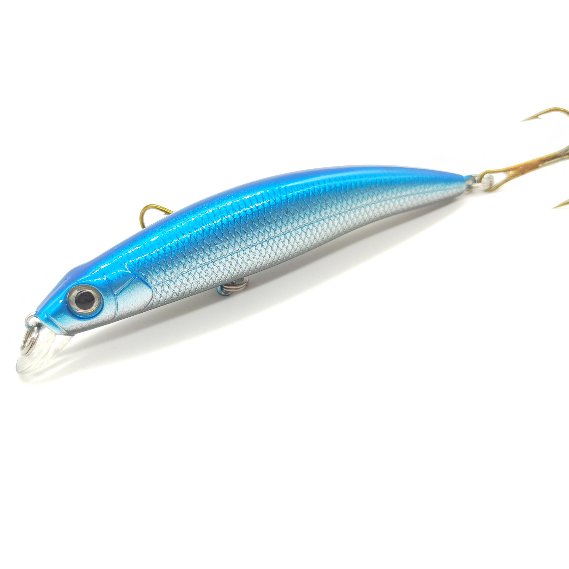 4 Colors Sinking Minnow Fishing Lures Hard Plastic Minnow Baits Bass Trout Fresh Water Fishing Lure