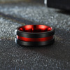 Fashionable high-end red black ring, 2020, European style