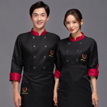 餐饮厨师工作服男短袖透气网夏季加大码酒饭店长袖秋冬装可调节袖