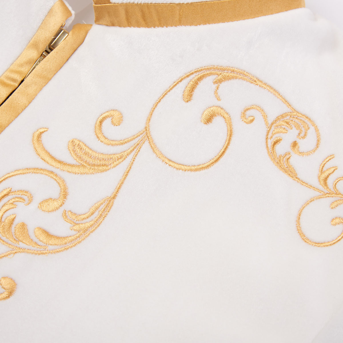 ragazzo Ragazzo Abito da uomo europeo e americano bianco da corte Principe Giacca ricamata in oro Costume da cantante transfrontaliero_voghion.com