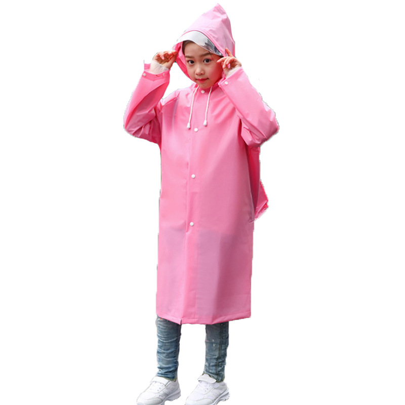 新款儿童雨衣长款全身雨披上学初中生小学生带书包位雨衣可定制