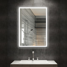 浴室鏡工廠 酒店會所防霧led牆面鏡 壁掛亞克力導光智能發光鏡