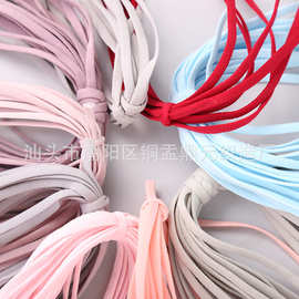 4mm和5mm折叠口罩扁空心耳带绳 现货无梭机口罩松紧带  厂家直供