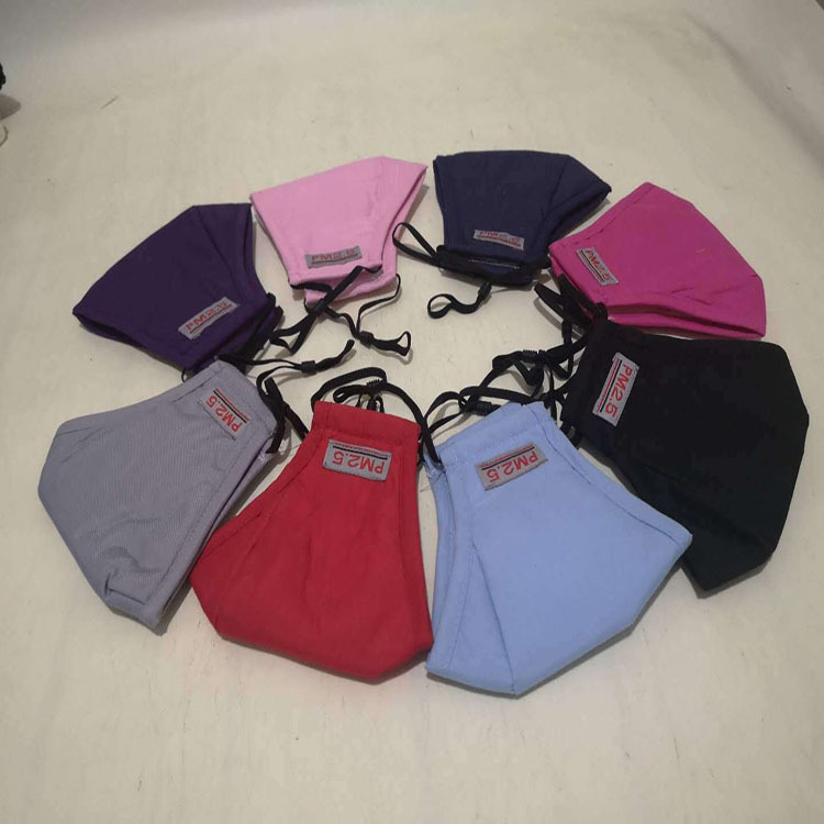 PM2.5现货供应棉质口罩防尘防雾霾防护口罩可插过滤片水洗