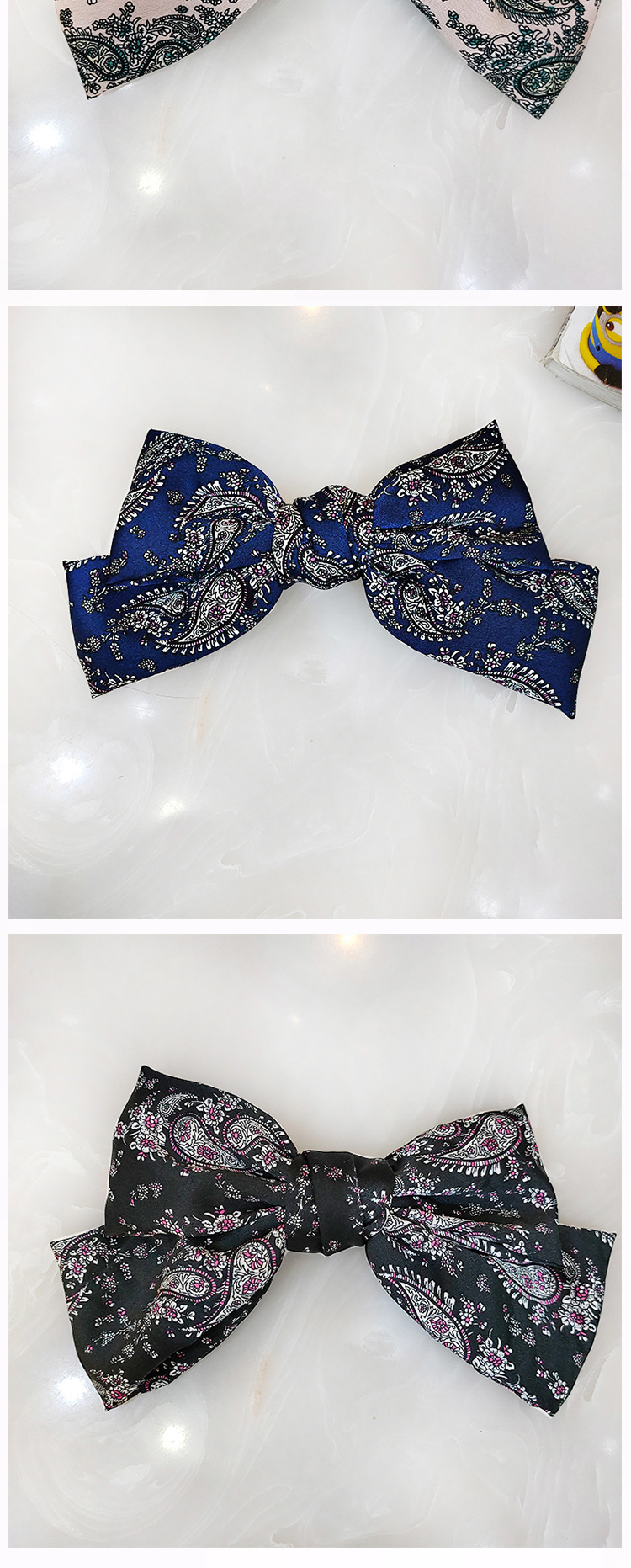 New Printing Big Bow Hairpin Creative Hairpin All-match Fashion Top Clip Wholesale Nihaojewelry display picture 2