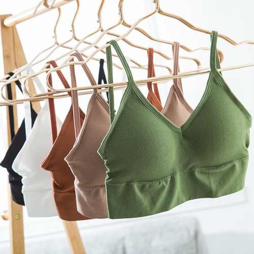 Kaka's same U-shaped beautiful back sports vest suspender sexy wrap bra tube top no steel ring women's underwear