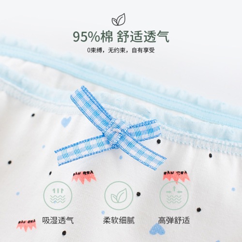 New style underwear for women pure cotton sexy mid-waist women's underwear girl bow large size briefs factory direct sales