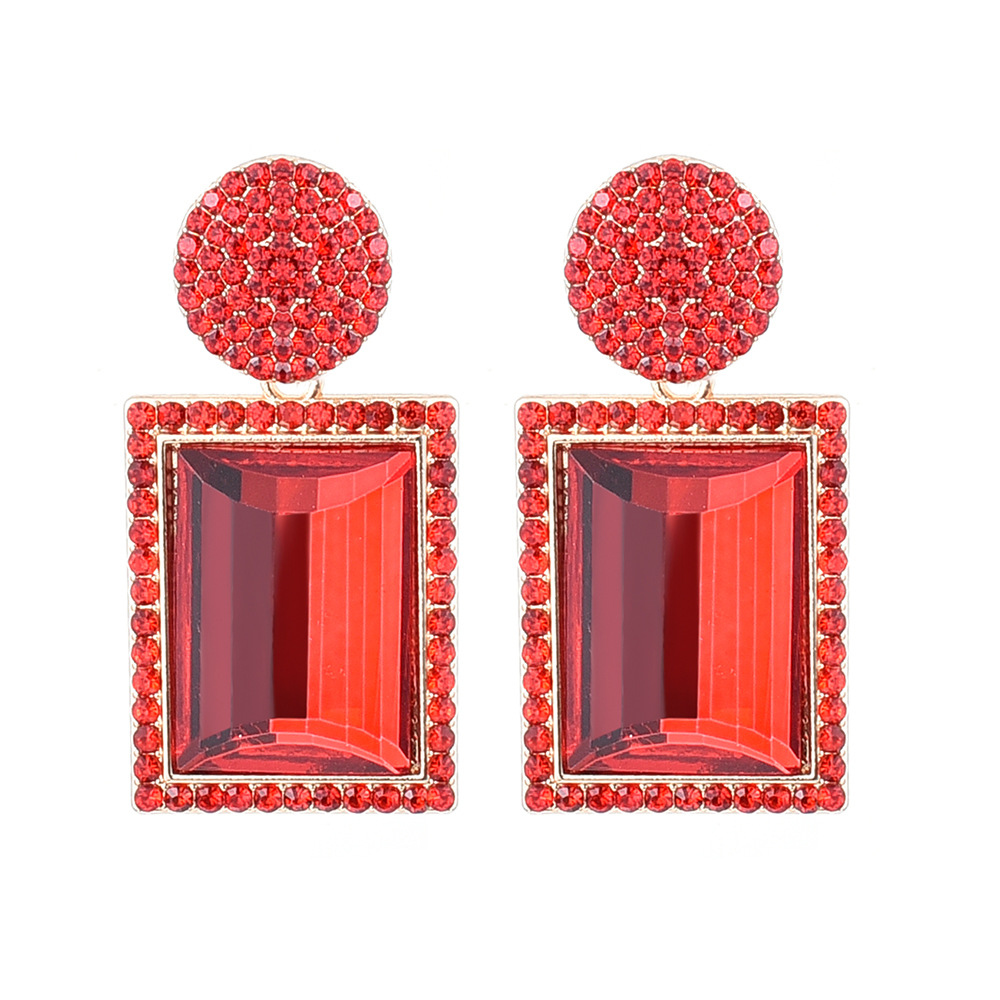 1 Pair Fashion Geometric Metal Plating Rhinestones Women's Drop Earrings display picture 3