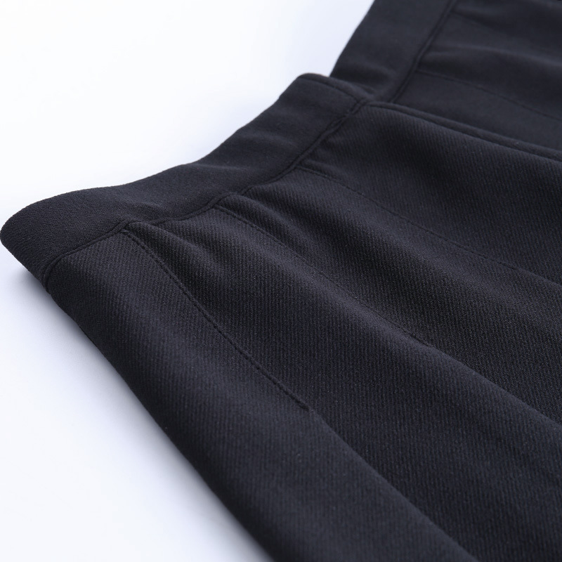 Punk Style A-Line Half-Length Pleated Little Black Skirt NSXE80585